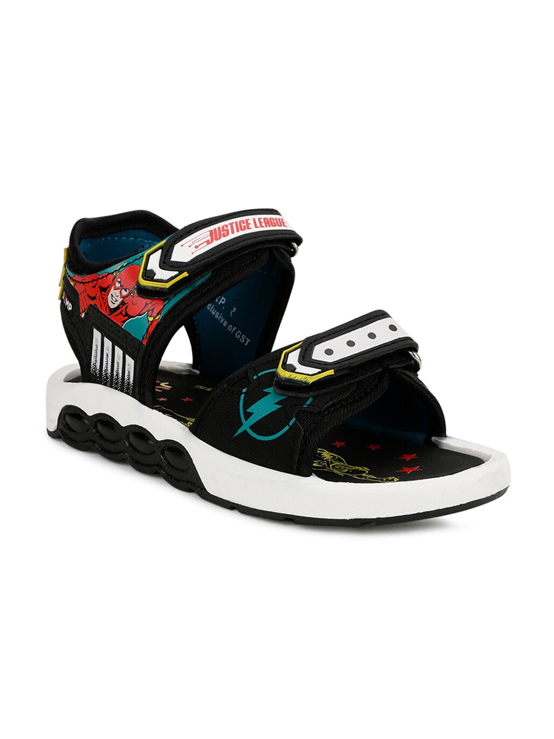 

Campus Kids Black & Teal Justice League Sports Sandals