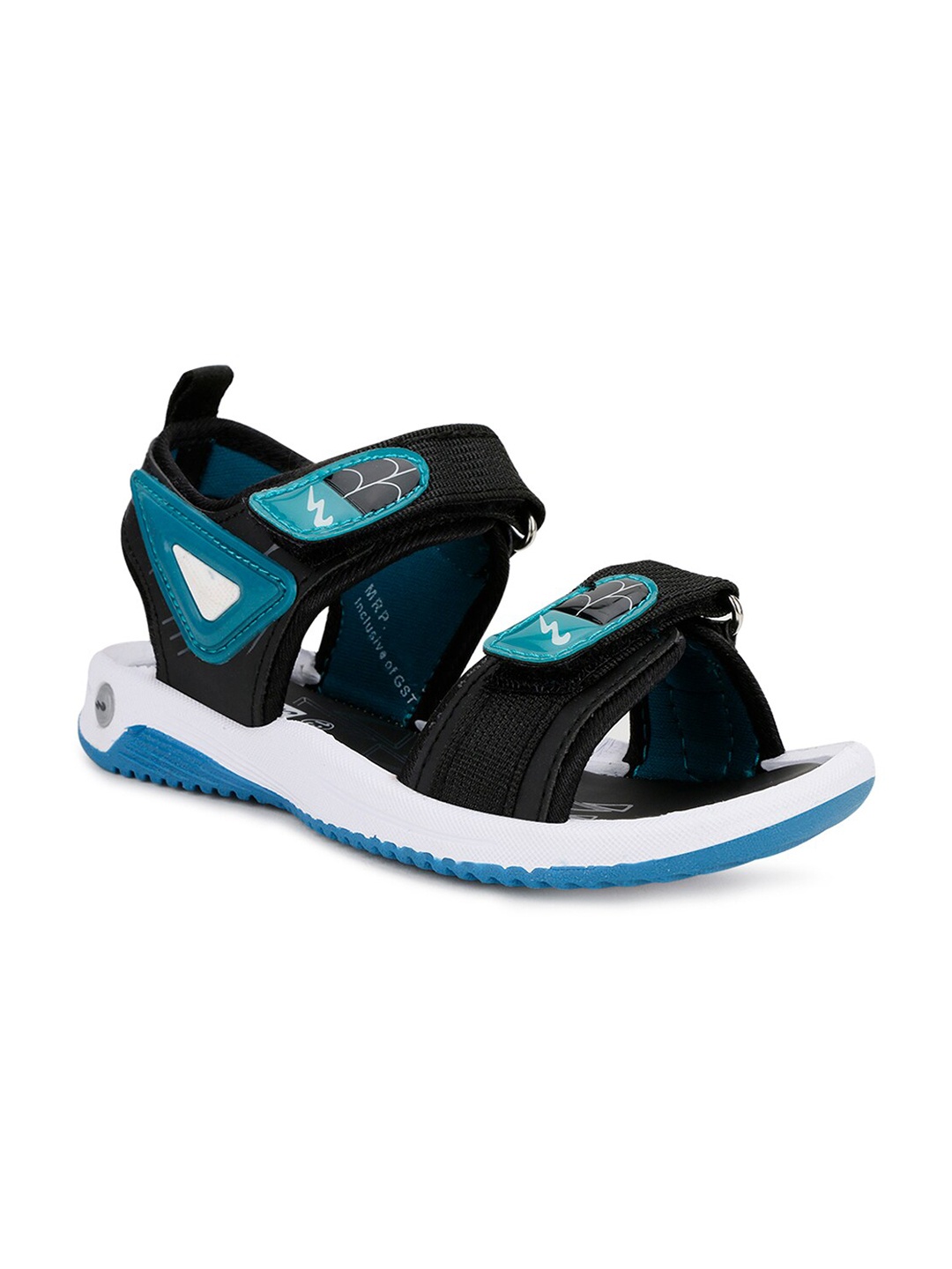 

Campus Unisex Kids Black & Teal Comfort Sandals