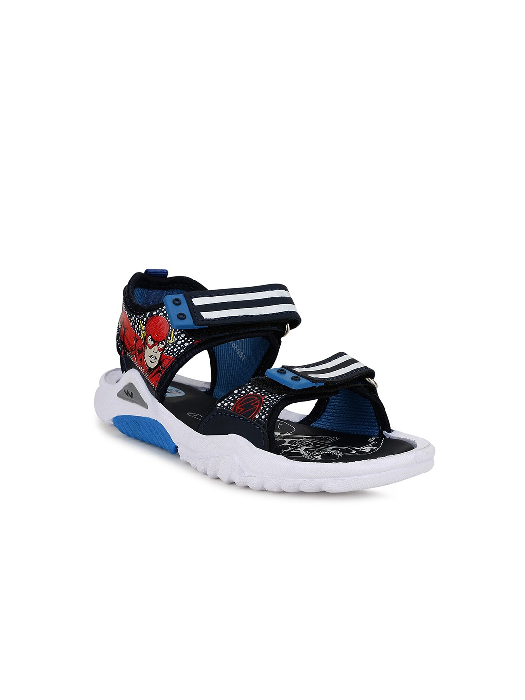 

Campus Kids Navy Blue & Blue Printed Sports Sandals