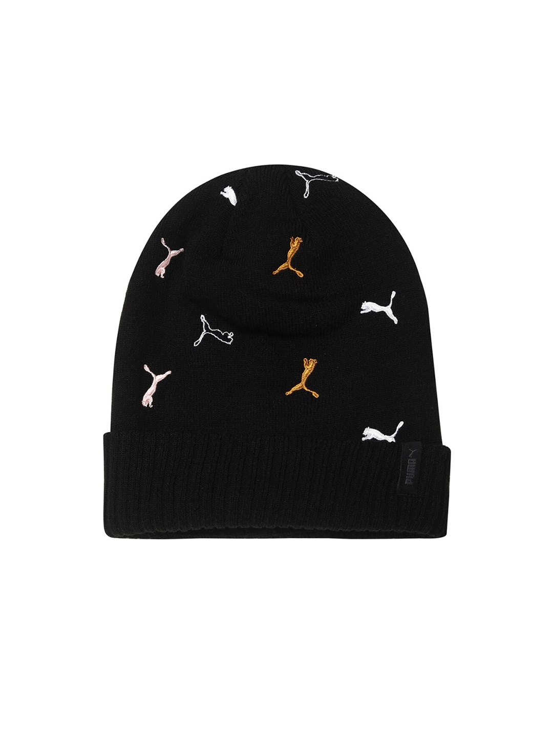 

Puma Women Black Logo Printed Acrylic Beanie