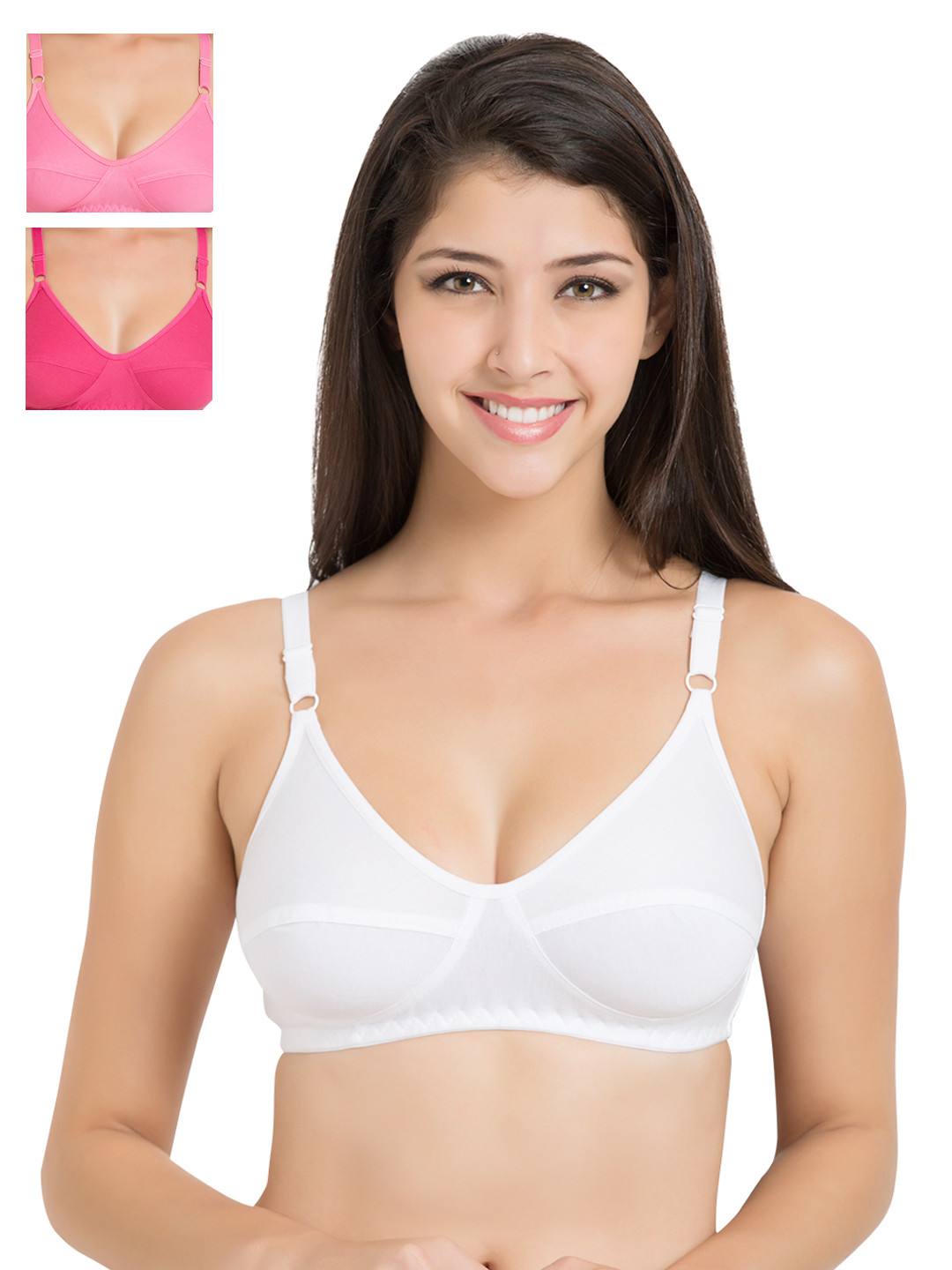 

Souminie Pack of 3 Full-Coverage Bras SLY935, White