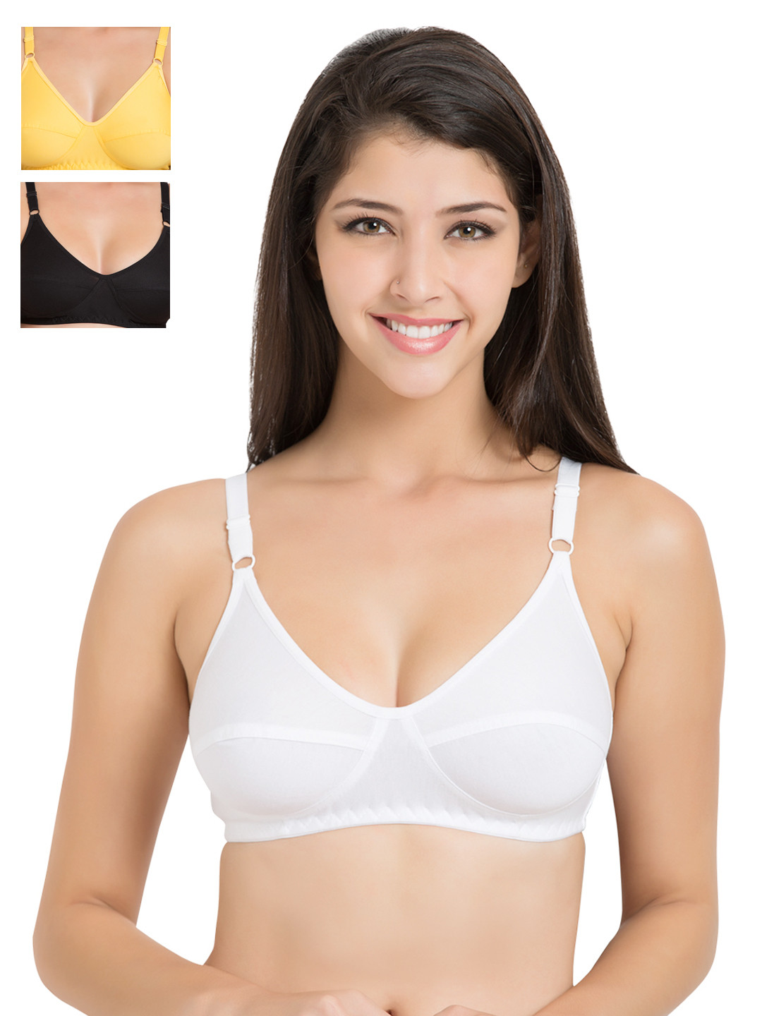 

Souminie Pack of 3 Full-Coverage Bras SLY935, White