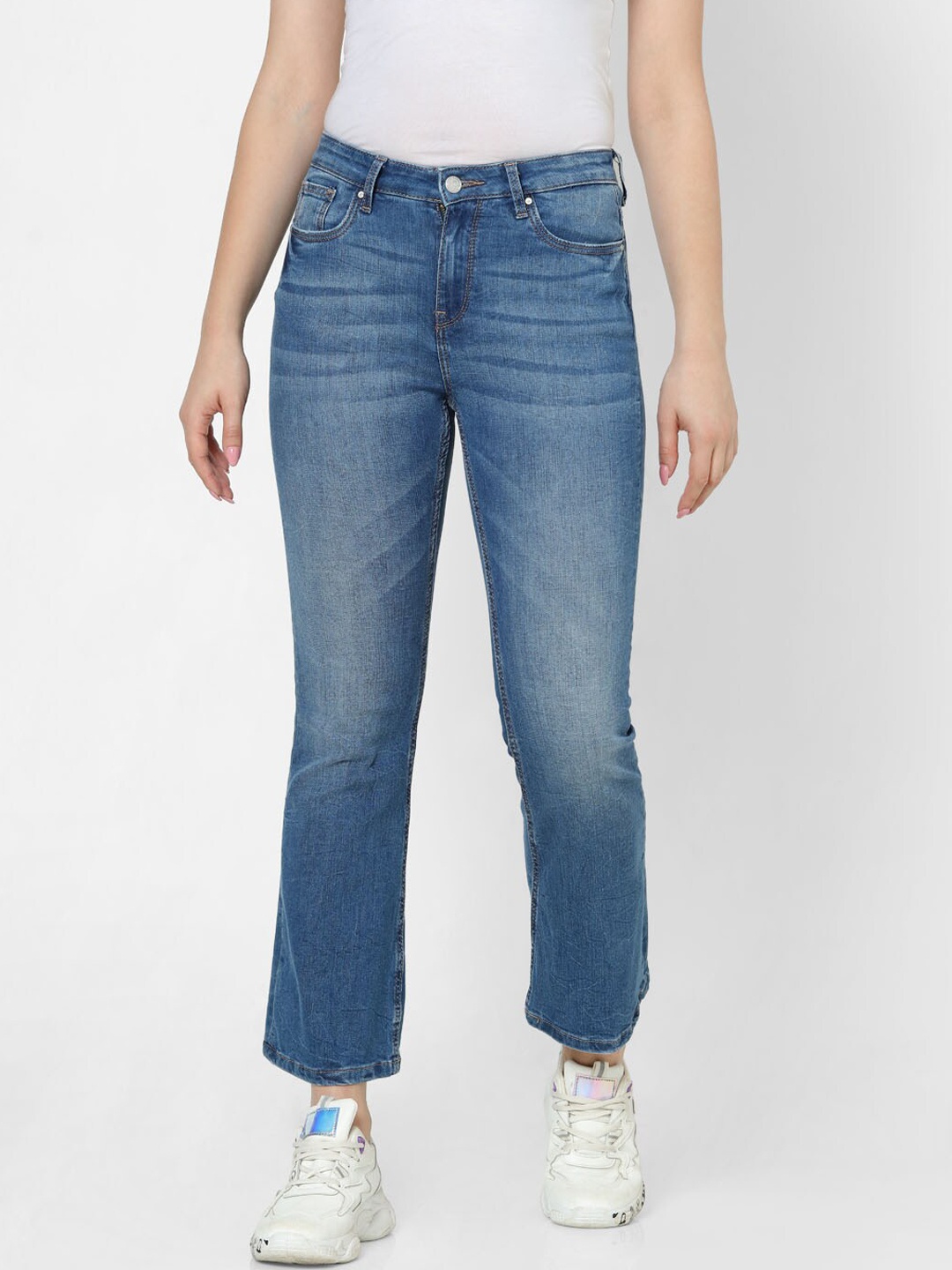 

ONLY Women Blue Straight Fit Heavy Fade Jeans