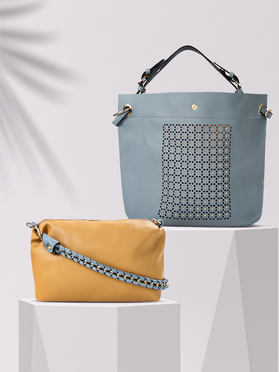 

DressBerry Grey Shoulder Bag with Cut Work