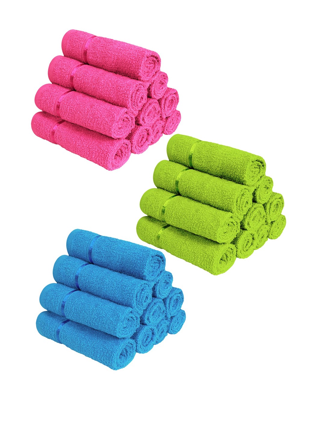 

Story@home Set of 30 450 GSM Cotton Face Towels, Pink
