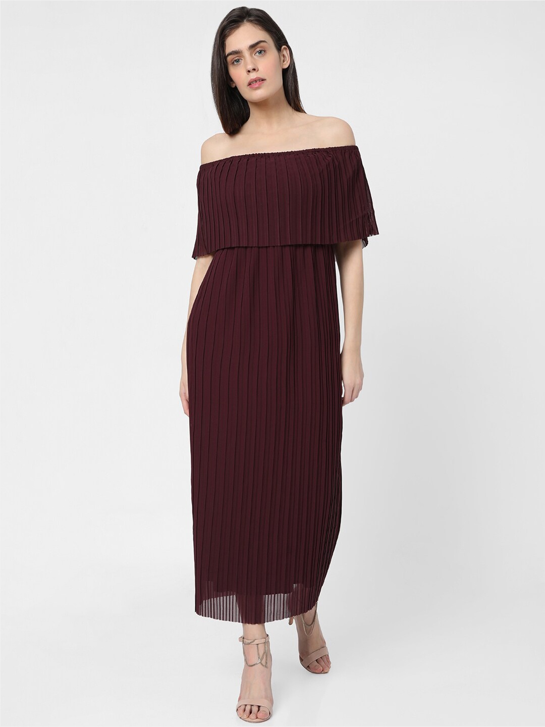 

Vero Moda Purple Striped Maxi Midi Dress