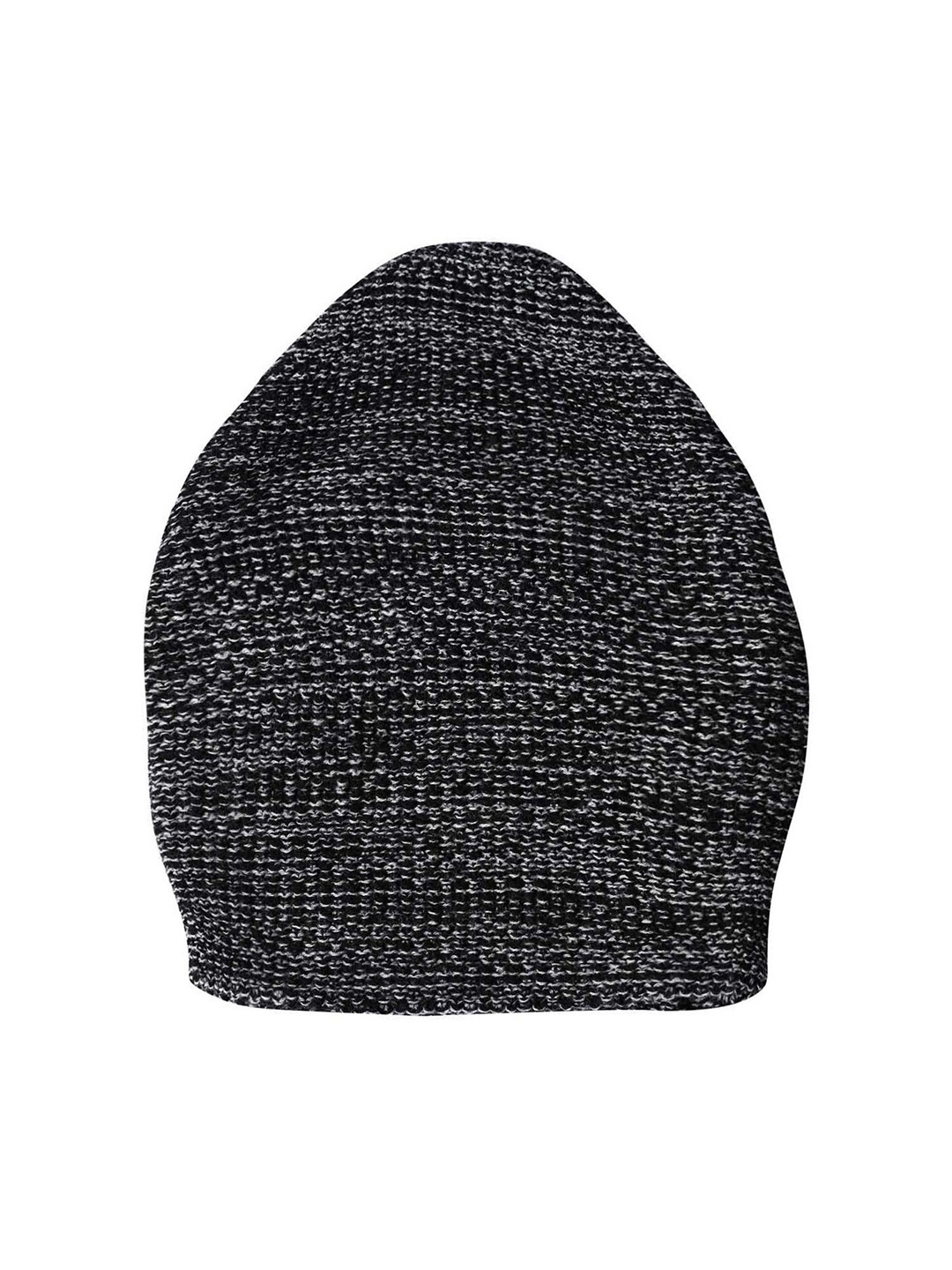 

Bharatasya Men Black Heathered Acrylic Beanie