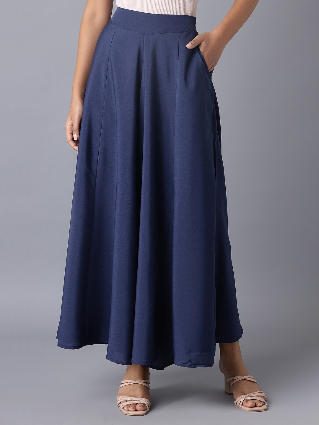 

elleven Women Blue Flared Palazzos