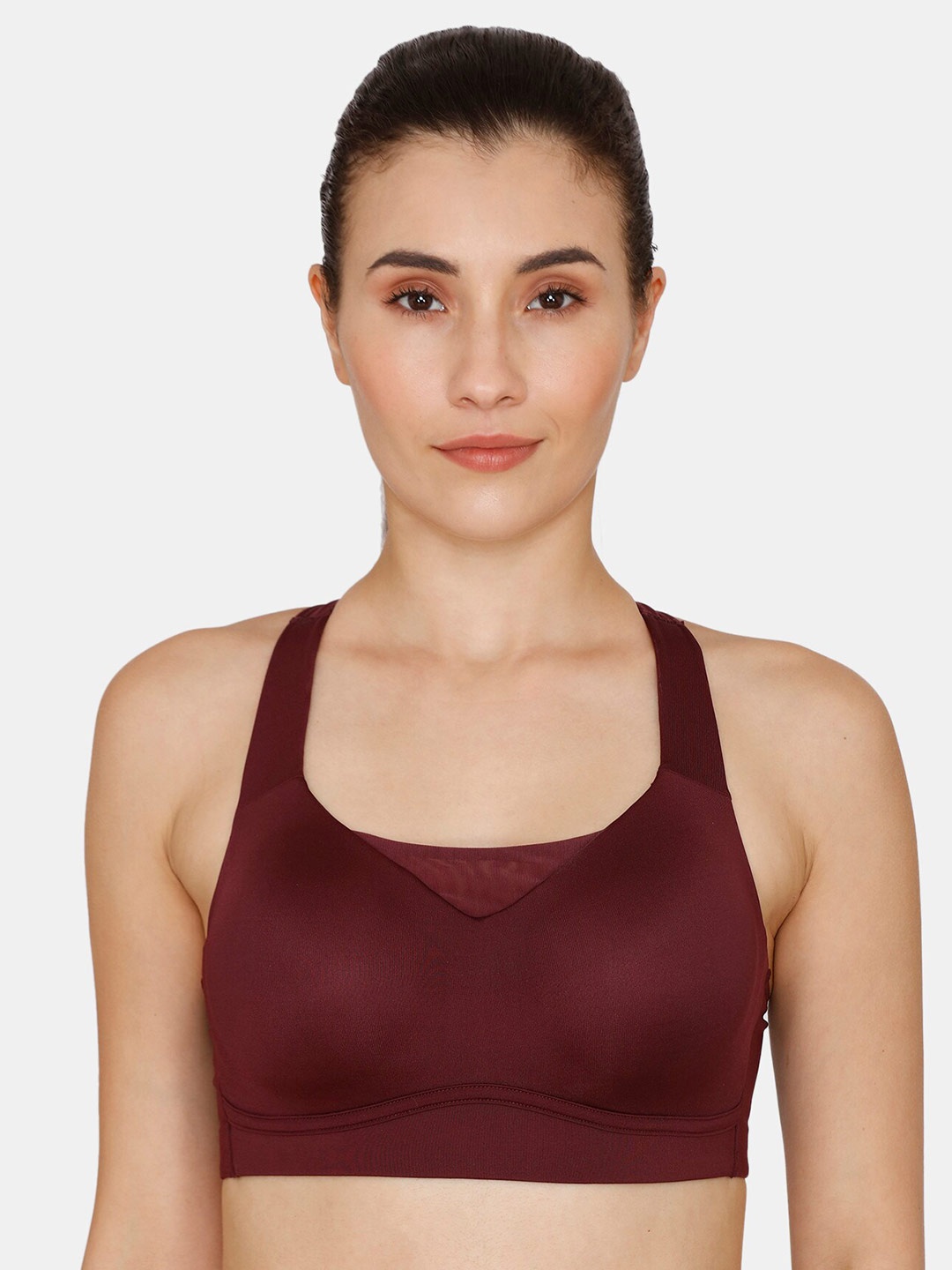 

Zelocity by Zivame Women Purple Non Wired Sports Bra, Maroon