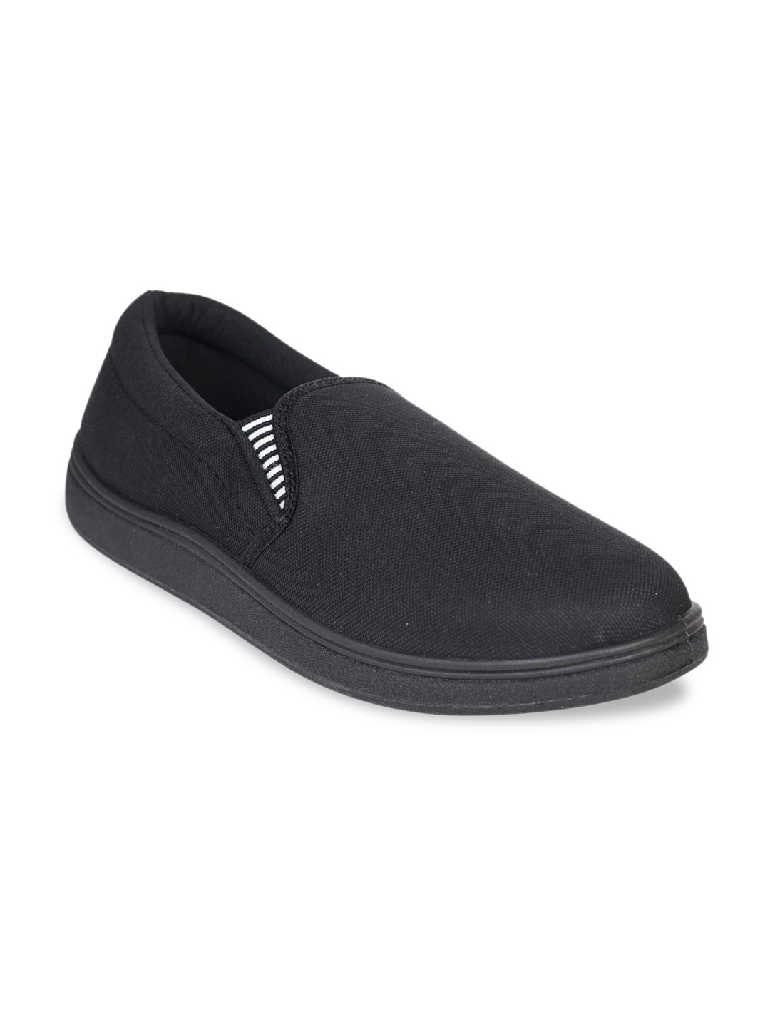 

Ajanta Men Black Slip-On Sneakers