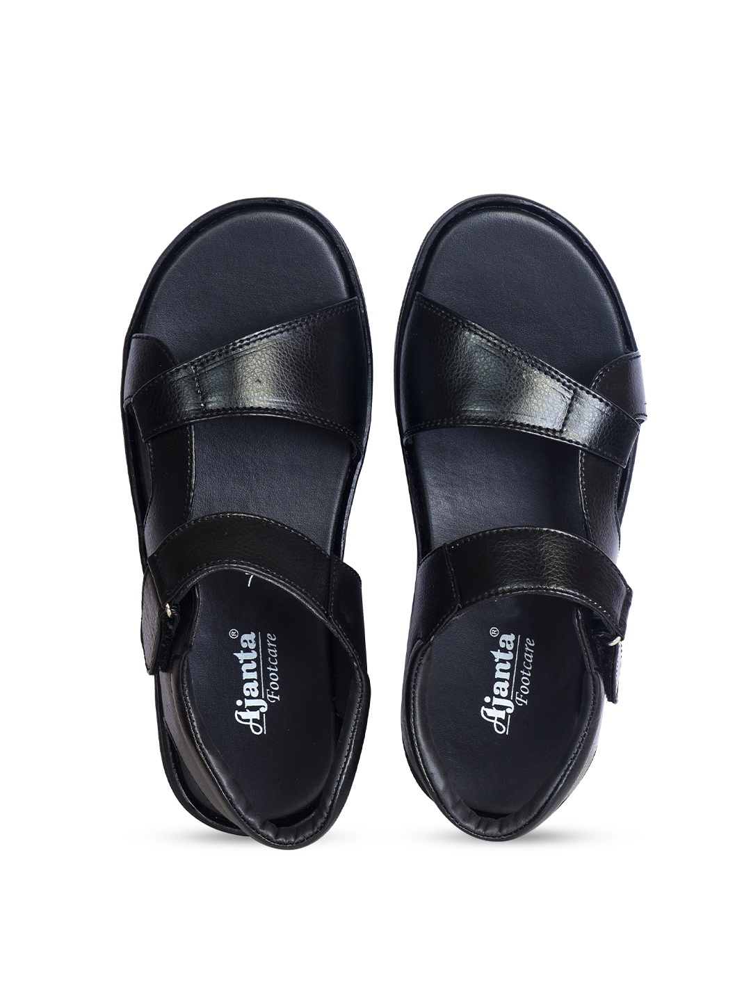 

Ajanta Men Black Comfort Sandals