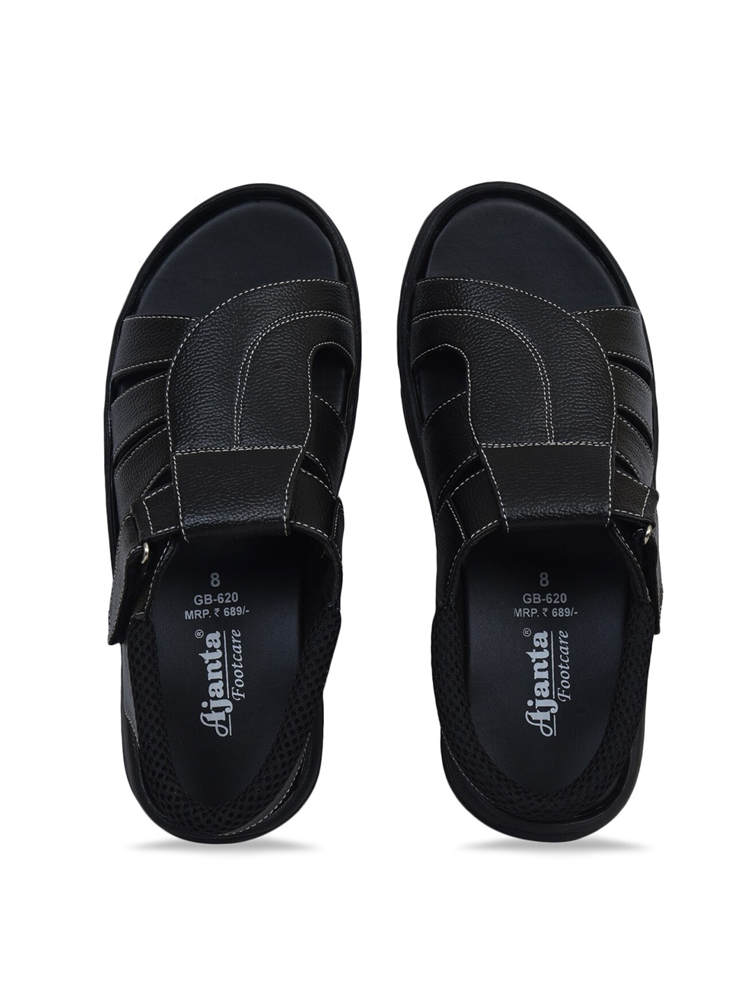 

Ajanta Men Black Sandals