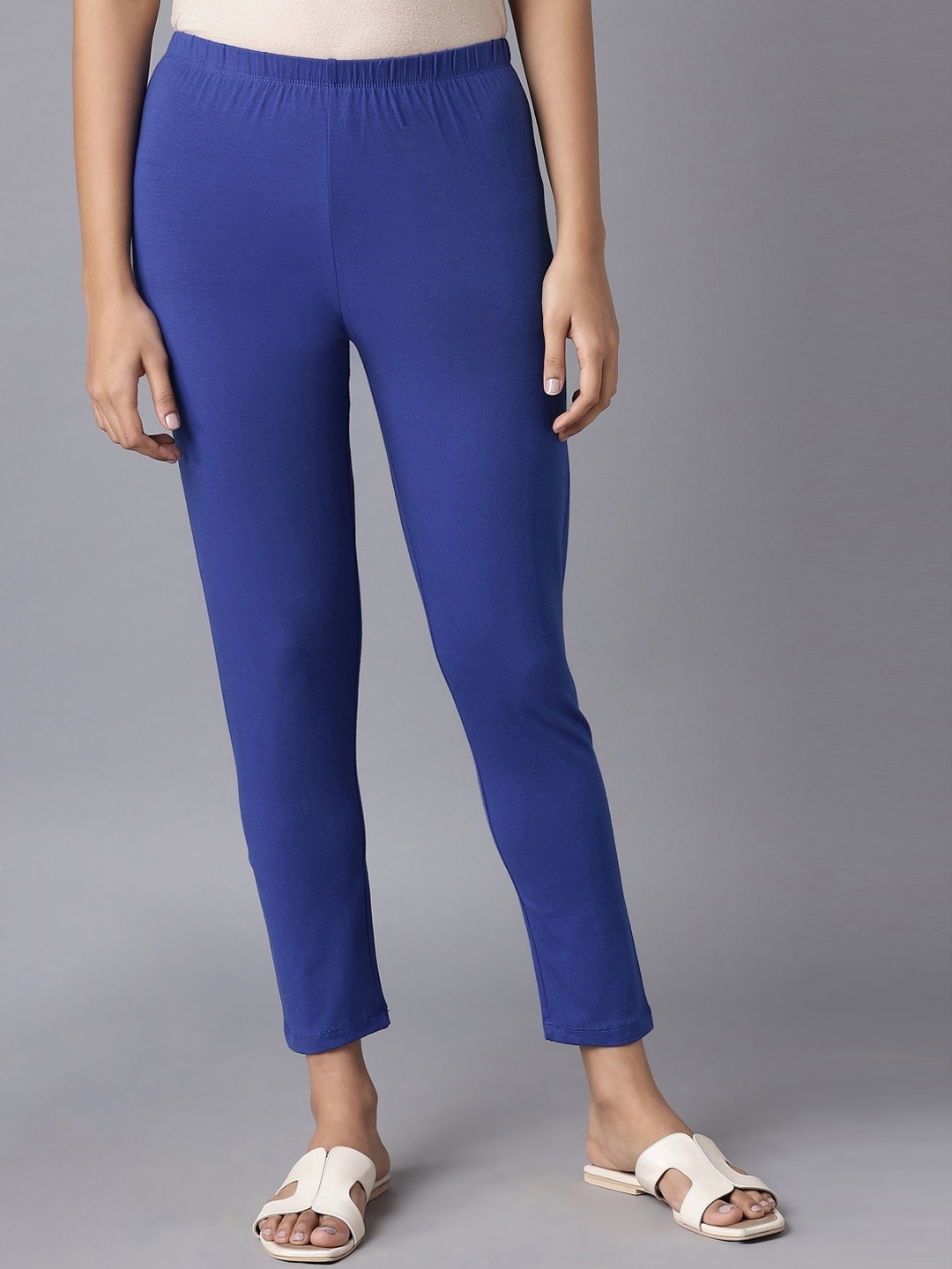 

elleven Women Cotton Leggings, Blue