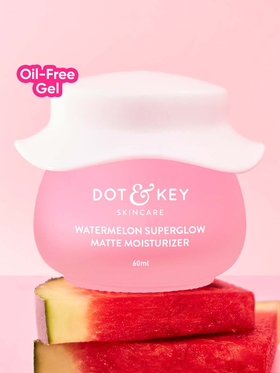 

DOT & KEY Watermelon Oil-Free Matte Glow Lightweight Moisturizer with Glycolic - 60ml, Pink