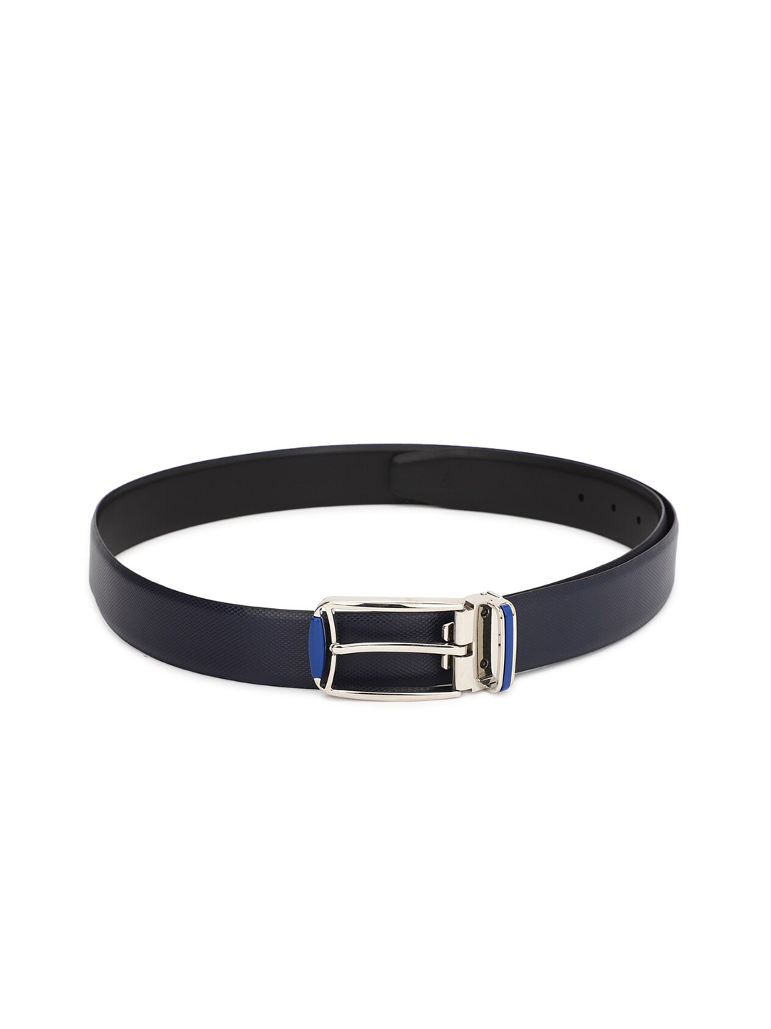 

Van Heusen Men Navy Blue Solid Leather Belt