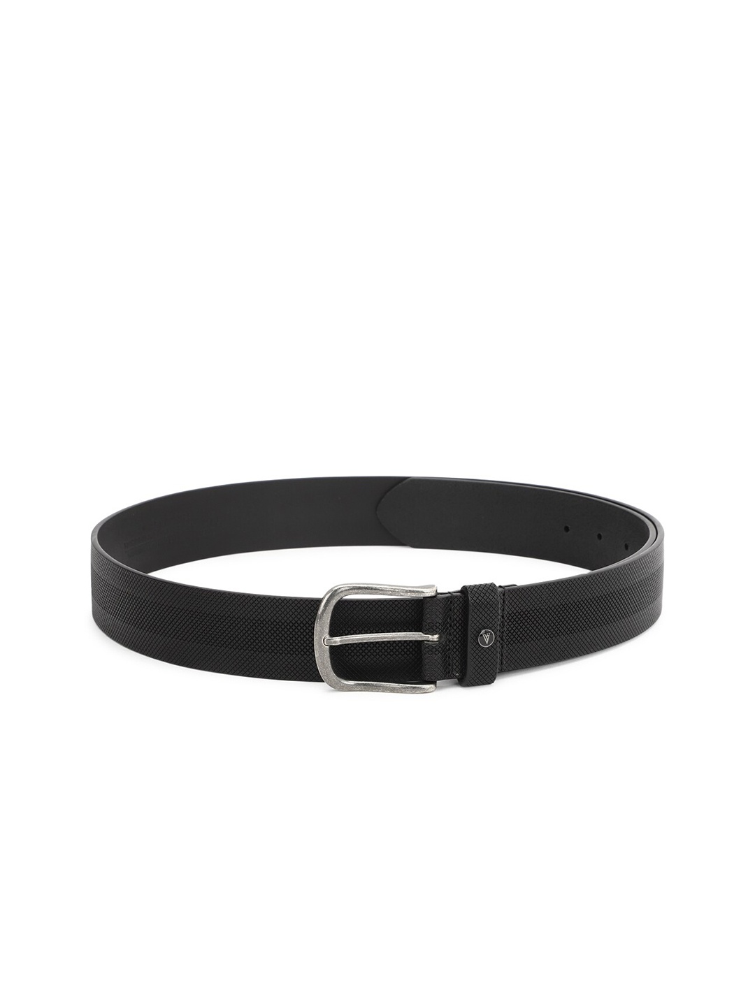 

Van Heusen Men Black Textured Leather Belt