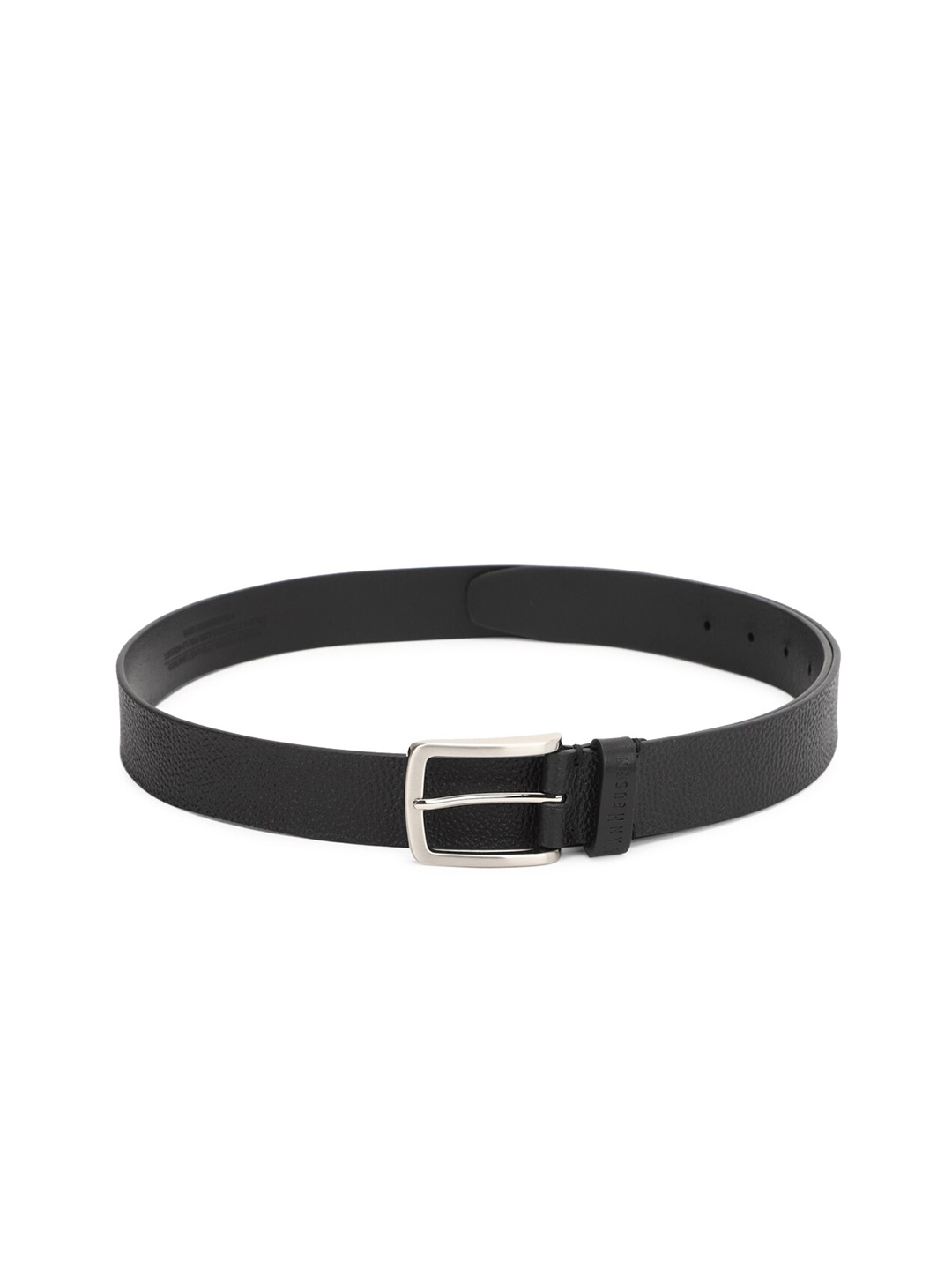 

Van Heusen Men Black Textured Leather Belt