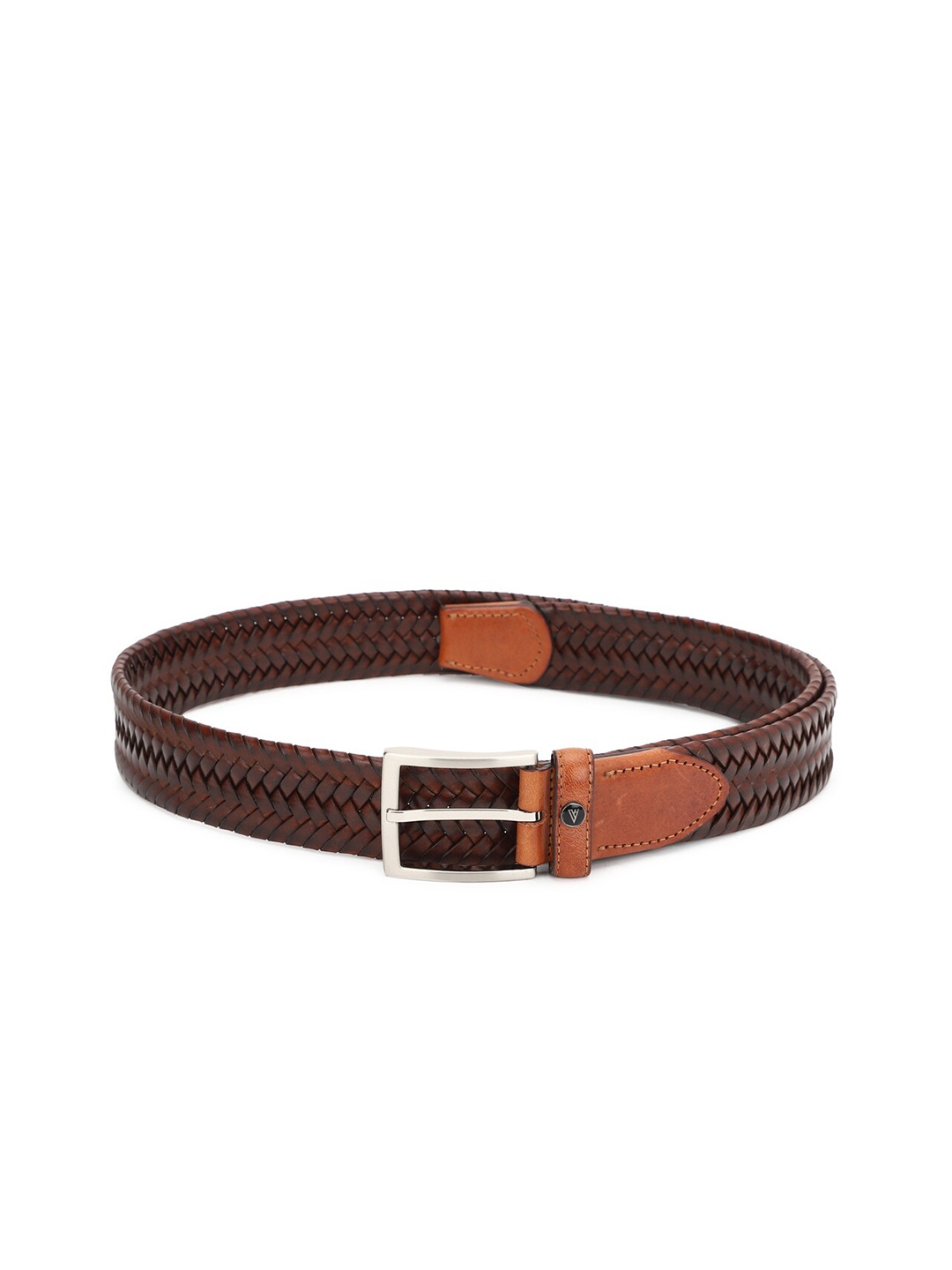 

Van Heusen Men Brown Braided Leather Belt