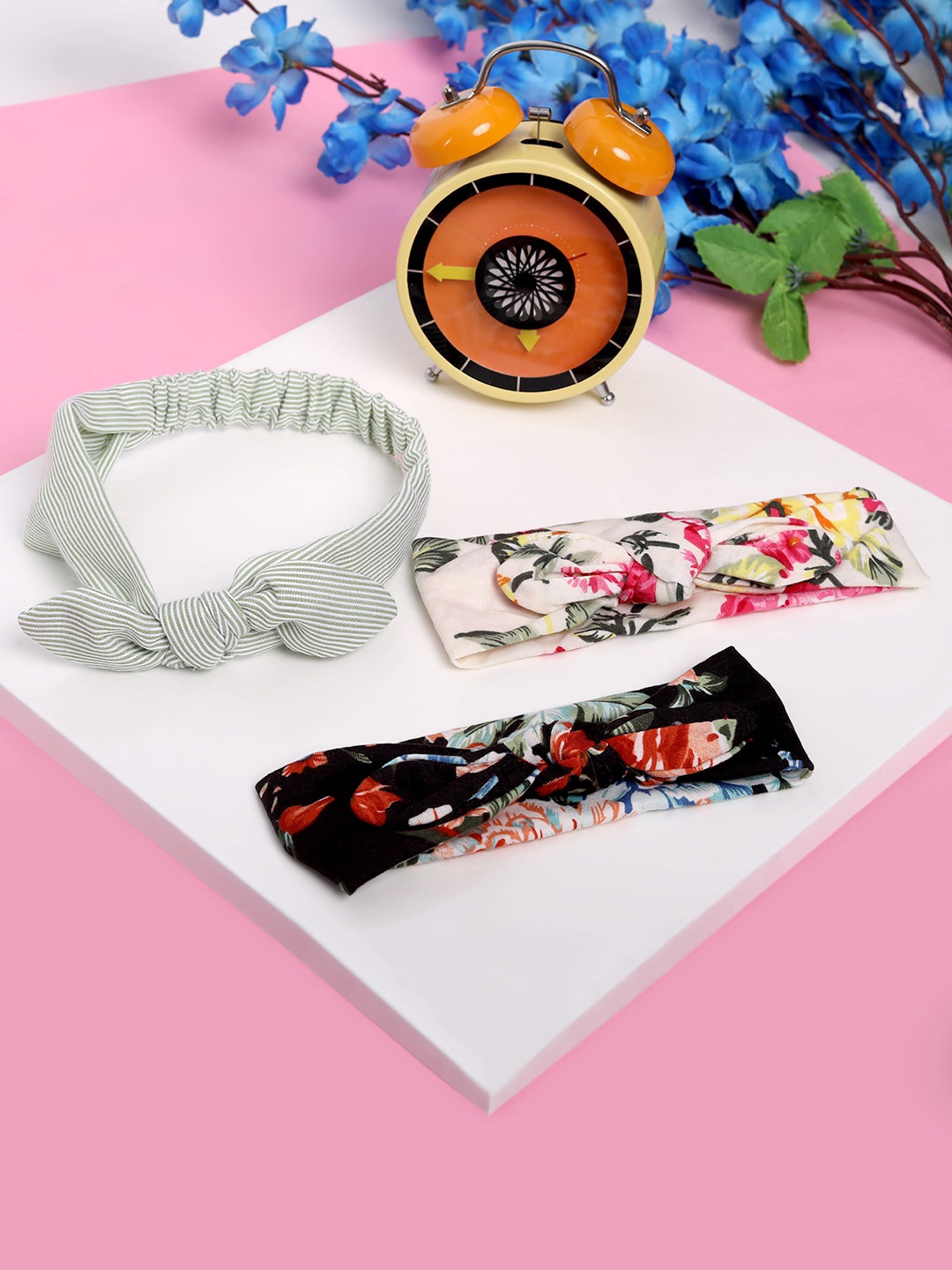 

Babymoon Girls Pack Of 3 Knotted Headbands, Black