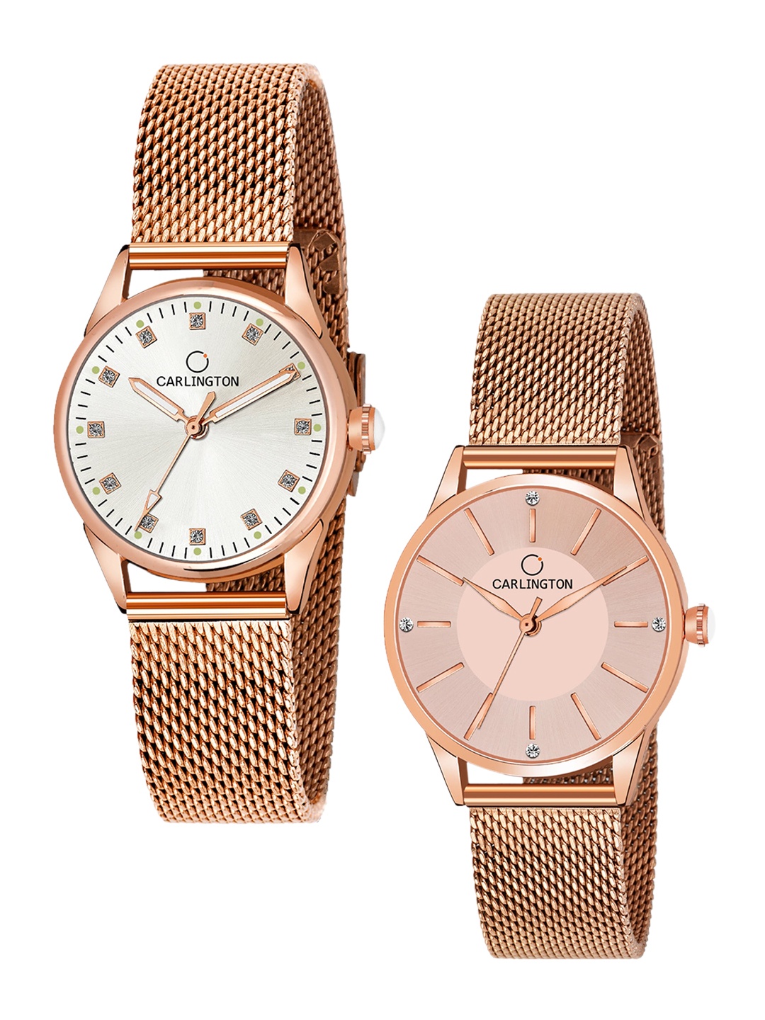 

CARLINGTON Women Multicoloured Dial & Multicoloured Stainless Steel Bracelet Style Straps Analogue Watch, Multi