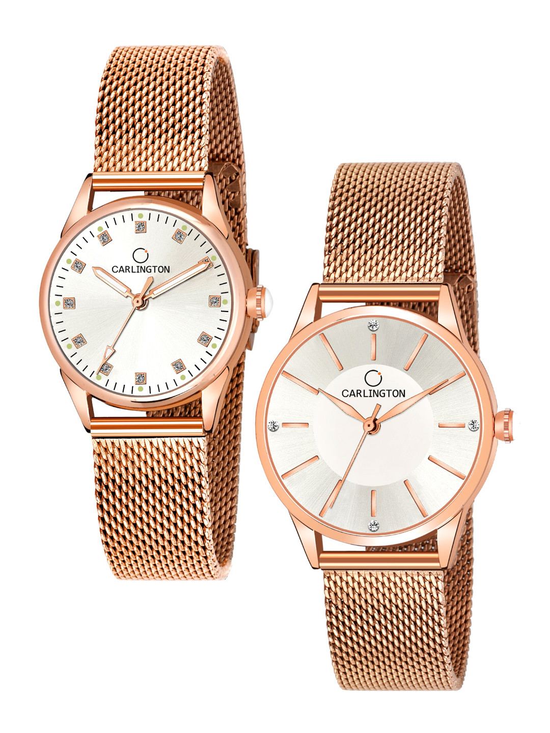 

CARLINGTON Women Multicoloured Mother of Pearl Dial & Multicoloured Stainless Steel Bracelet Style Straps Watch, Multi