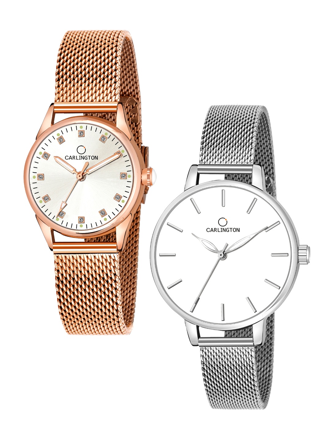 

CARLINGTON Women Multicoloured Dial & Multicoloured Stainless Steel Bracelet Style Straps Analogue Watch, Multi