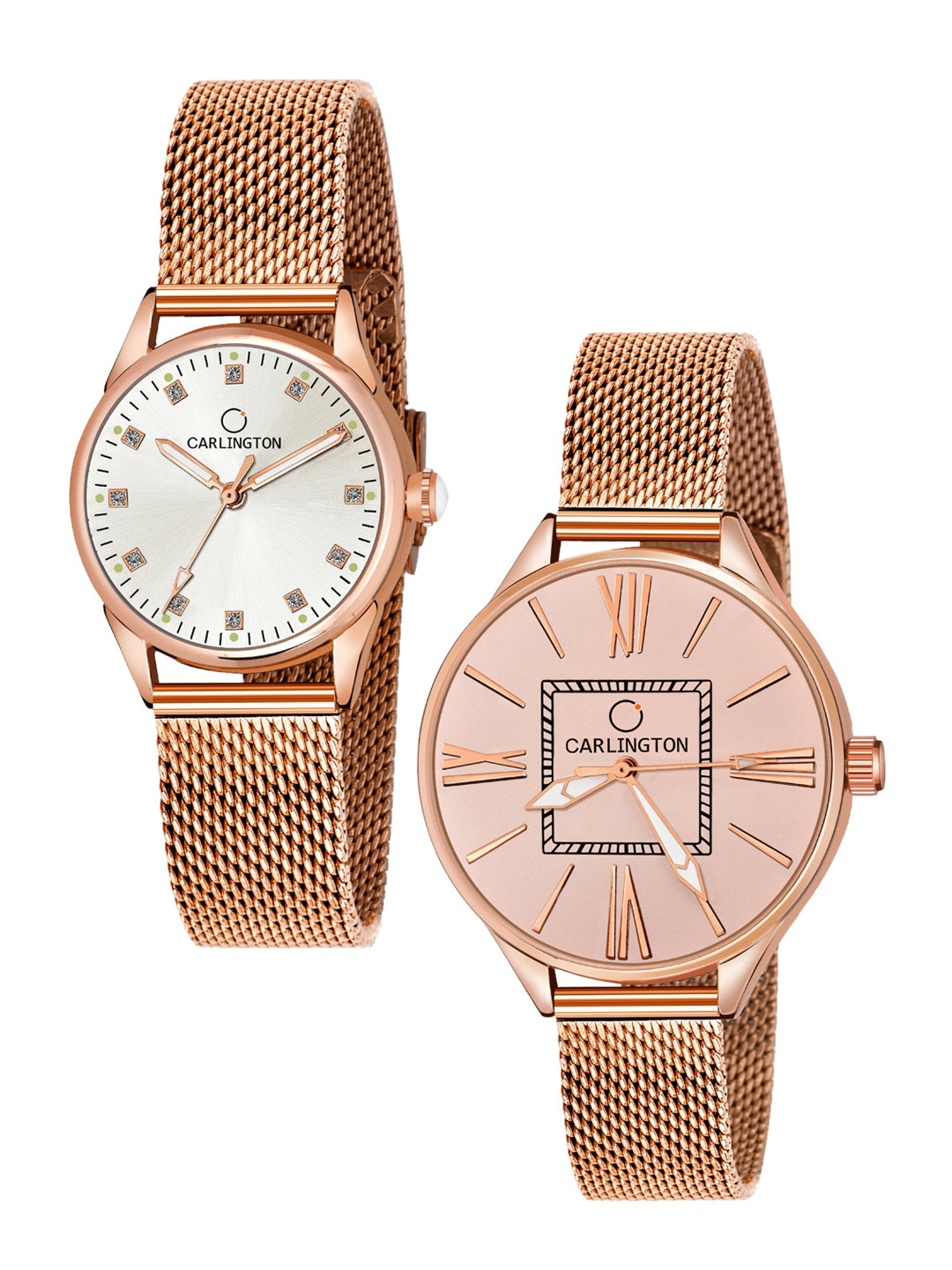 

CARLINGTON Women Multicoloured Embellished Dial & Multicoloured Stainless Steel Bracelet Style Straps Watch, Multi