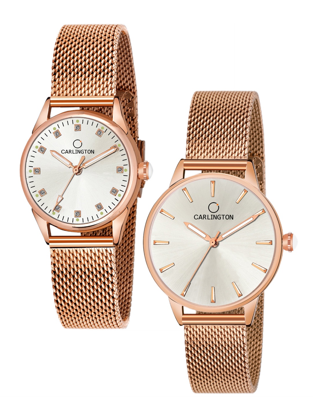

CARLINGTON Women Multicoloured Dial & Multicoloured Stainless Steel Bracelet Style Straps Analogue Watch, Multi