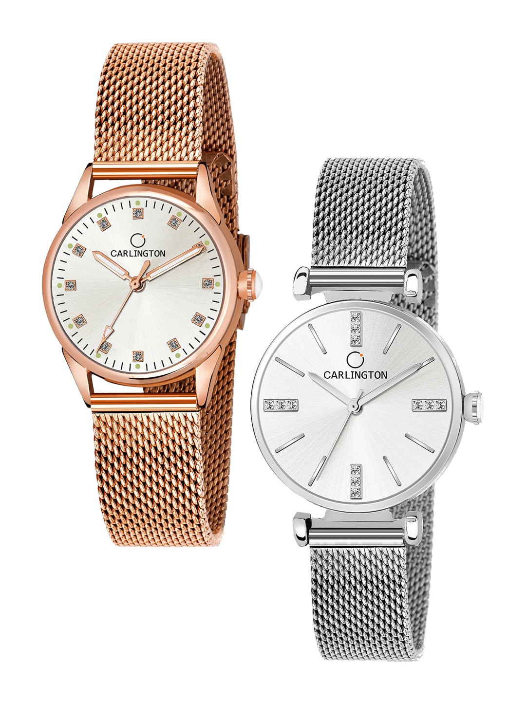 

CARLINGTON Women Multicoloured Dial & Multicoloured Stainless Steel Bracelet Style Straps Analogue Watch, Multi