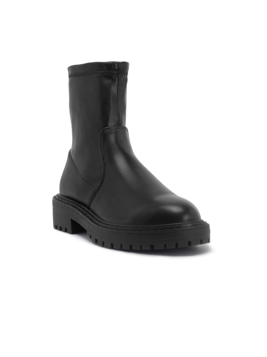 

London Rag Black Block Heeled Boots