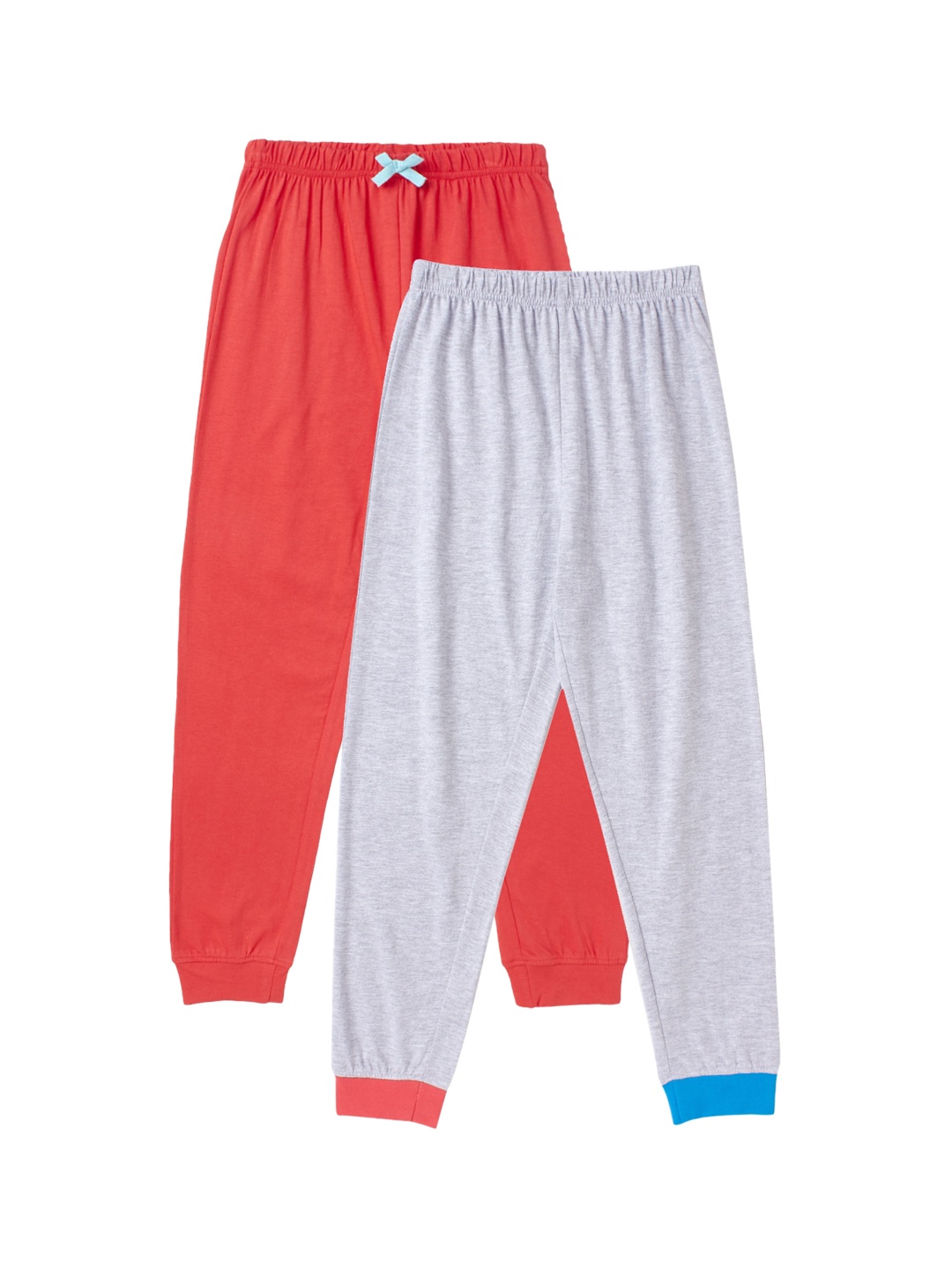 

Cub McPaws Girls Pack of 2 Pure Cotton Lounge Pants Set, Coral