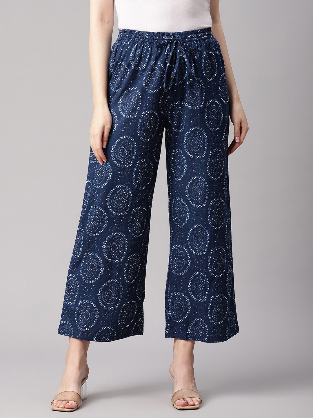 

Sringam Women Blue Printed Palazzo