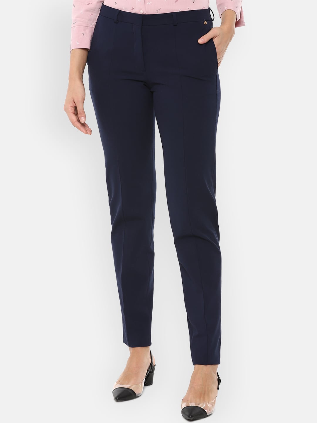 

Van Heusen Woman Women Navy Blue Trousers