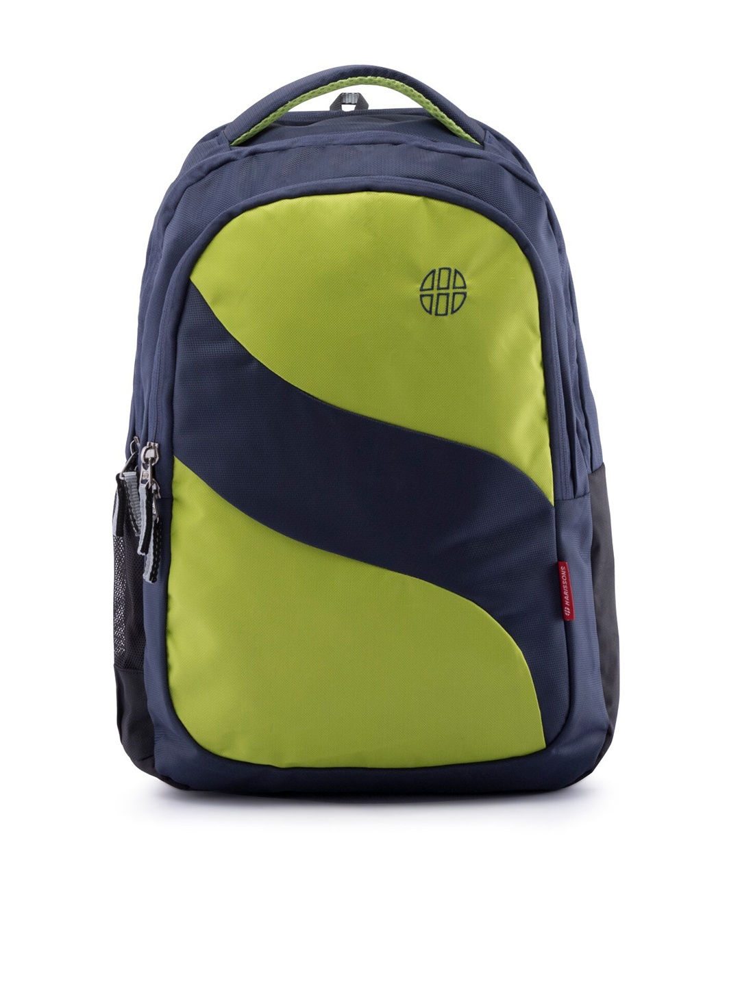 

Harissons Unisex Navy Blue & Green Colourblocked Laptop Bag