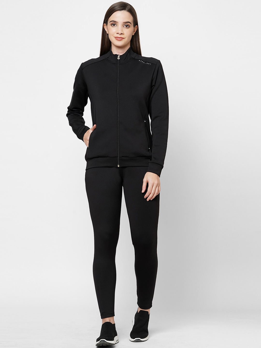 

Sweet Dreams Women Black Solid Track Suit