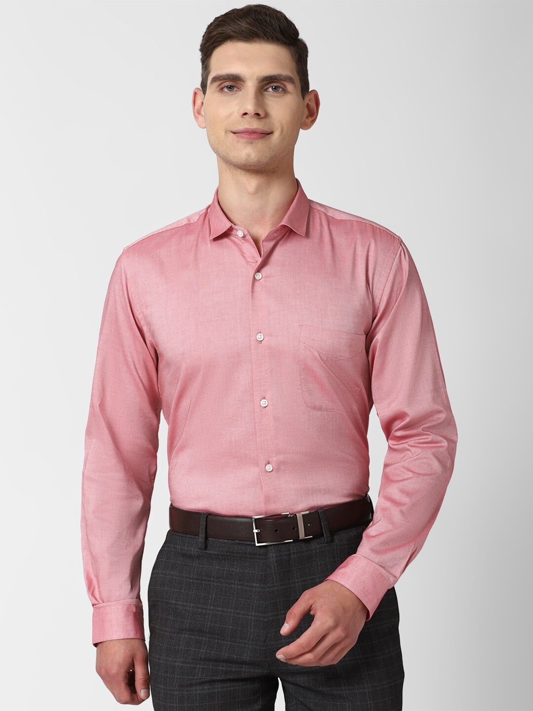 

Peter England Men Pink Formal Shirt