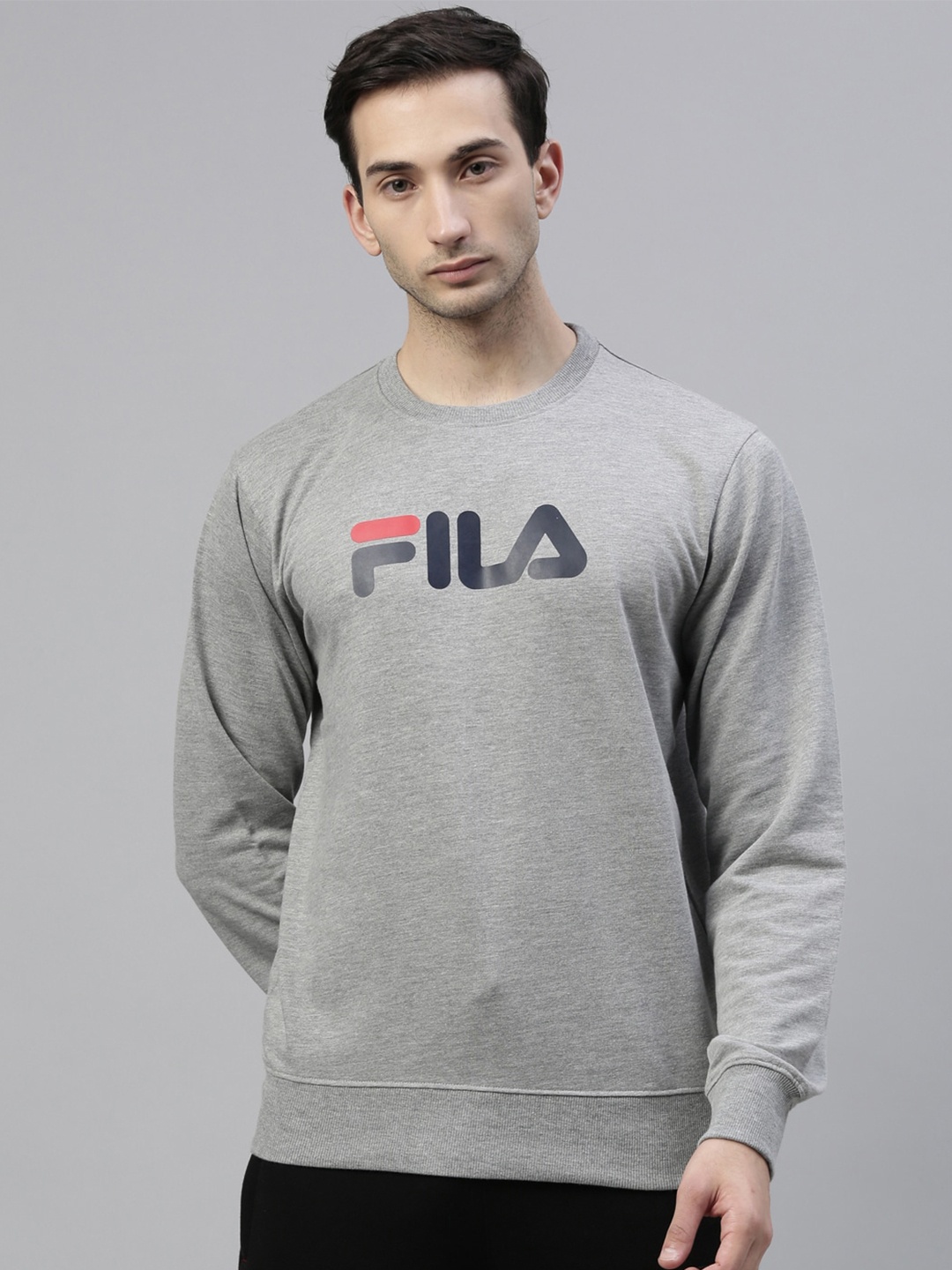 

FILA Men Grey Printed Sweatshirt