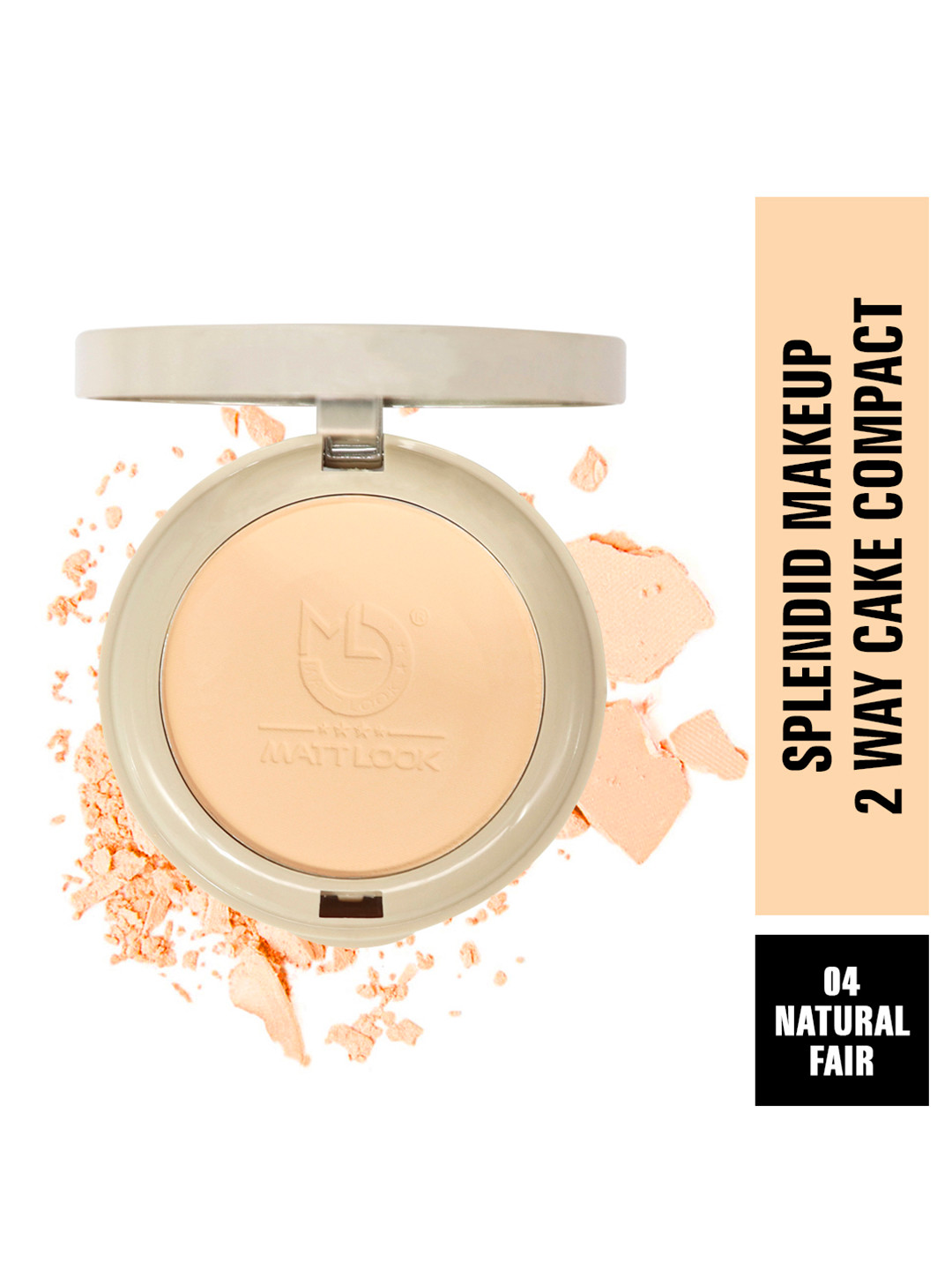 

MATTLOOK Splendid Makeup 2 Way Cake Compact Powder - Natural Fair 04, Cream