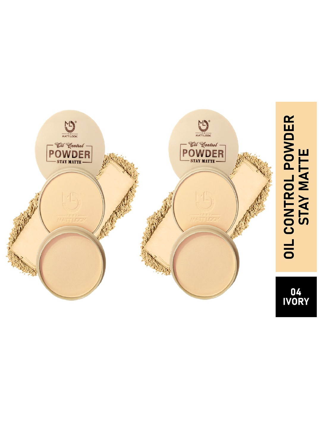 

MATTLOOK Set of 2 Oil Control Compact Powder - Ivory 04, Cream