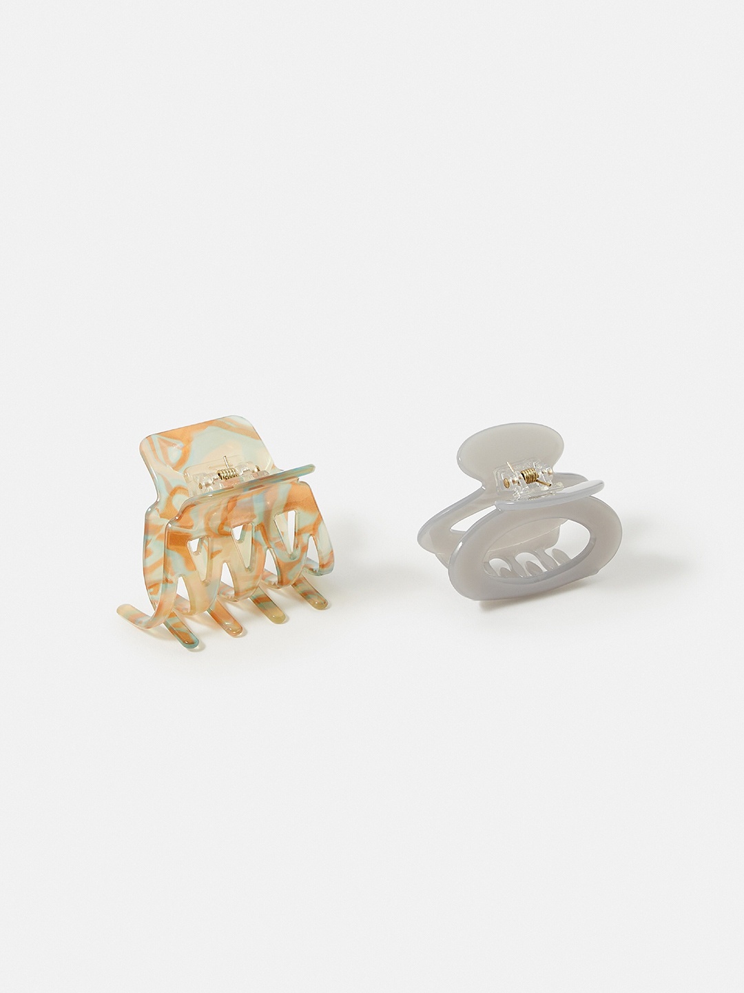 

Accessorize London Women Set of 2 Mulin Resin Bulldogs, Grey