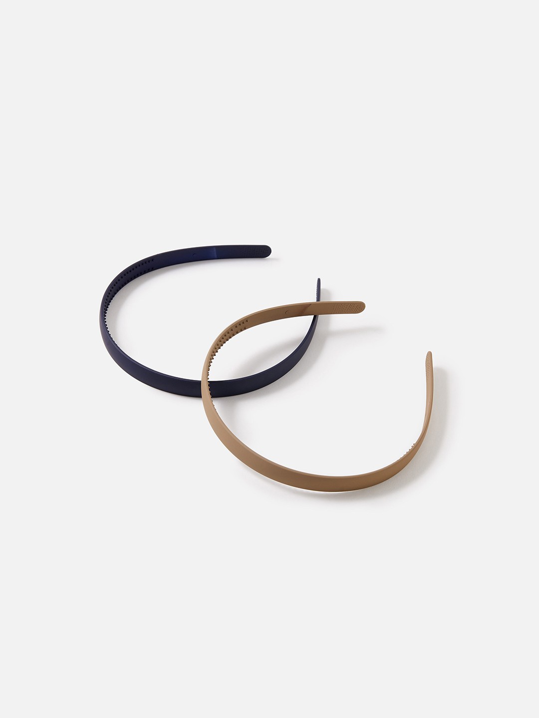 

Accessorize London Women Pack Of 2 Thin Matte Alice Hair Bands, Navy blue