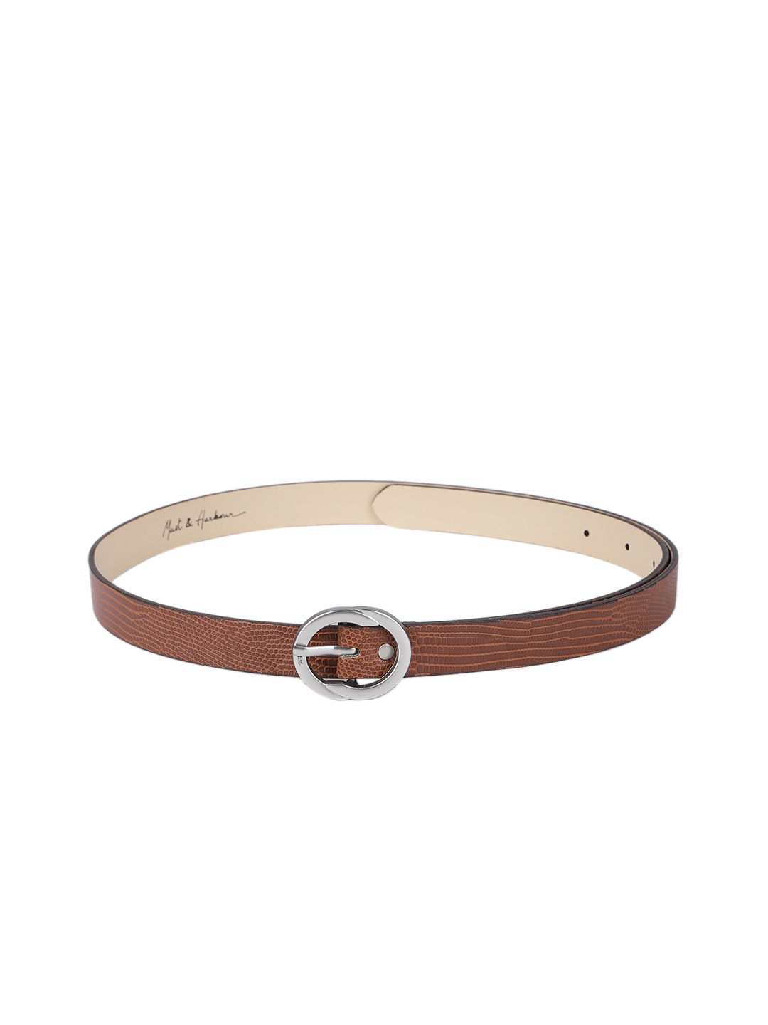 

Mast & Harbour Women Tan Brown Textured Belt