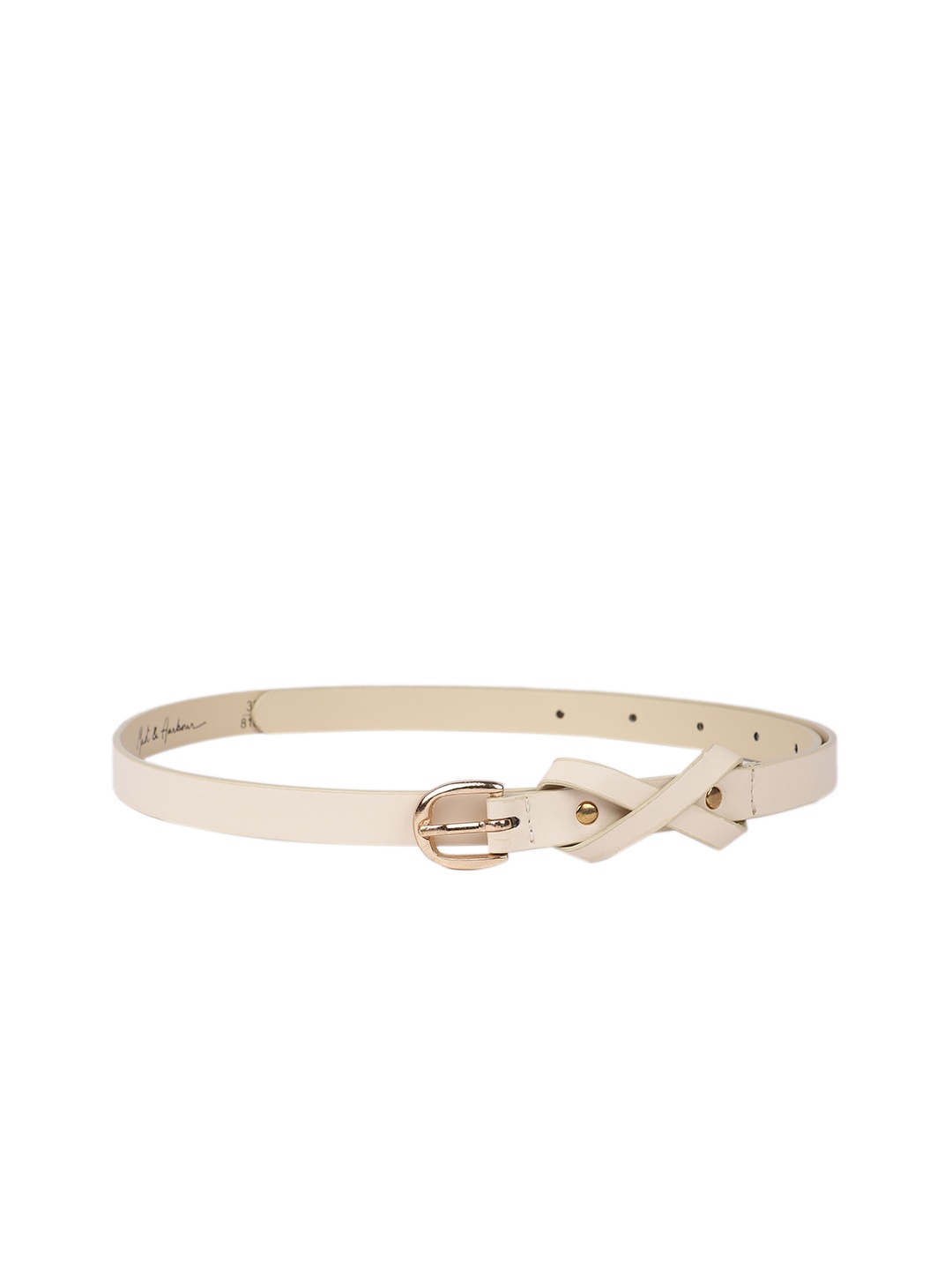 

Mast & Harbour Women Beige Solid Slim Belt