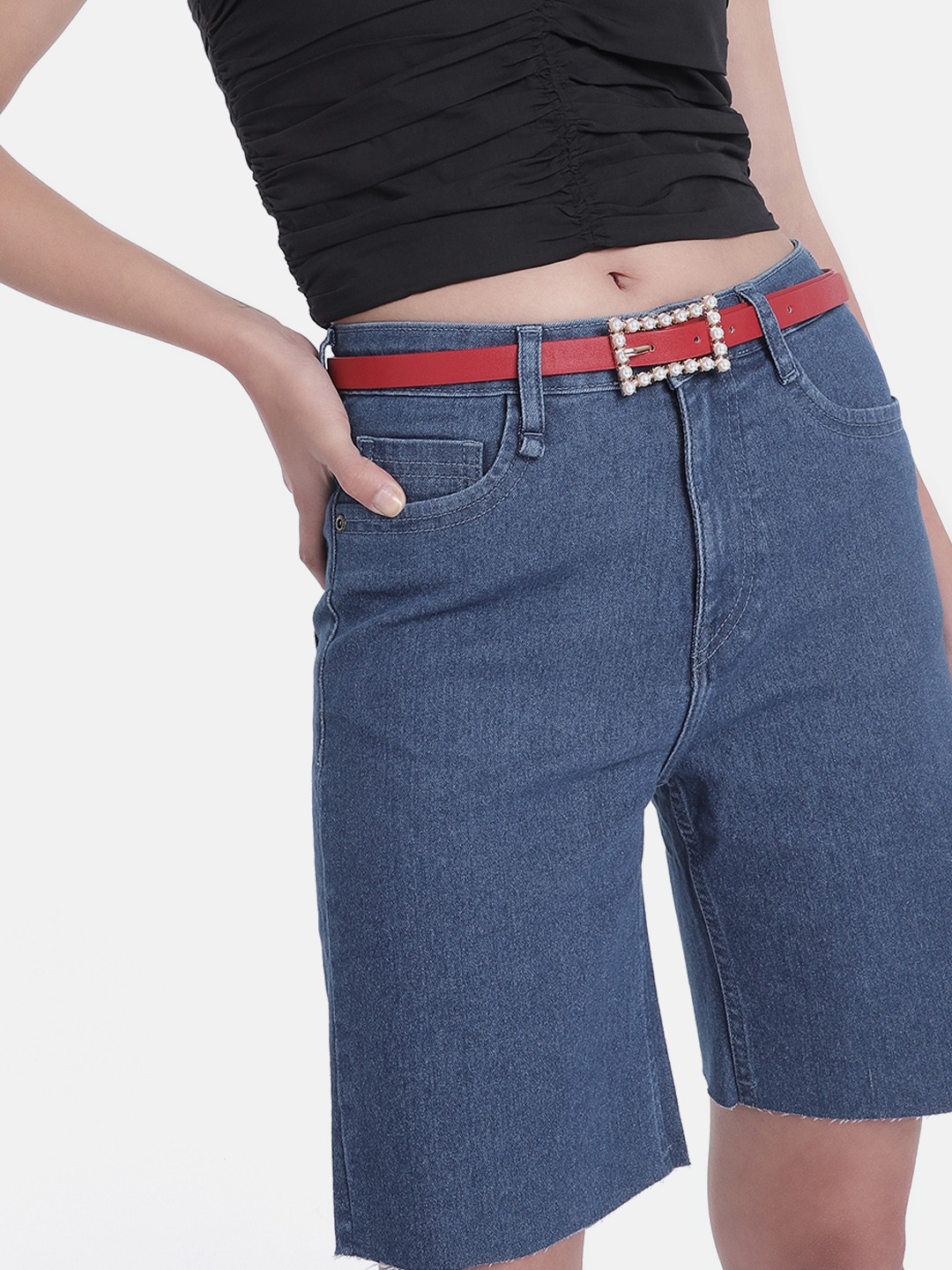 

DressBerry Women Red Embellished Belt