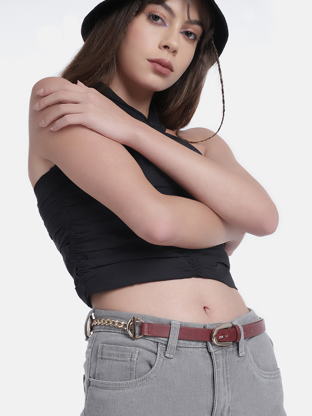 

DressBerry Women Burgundy Belt