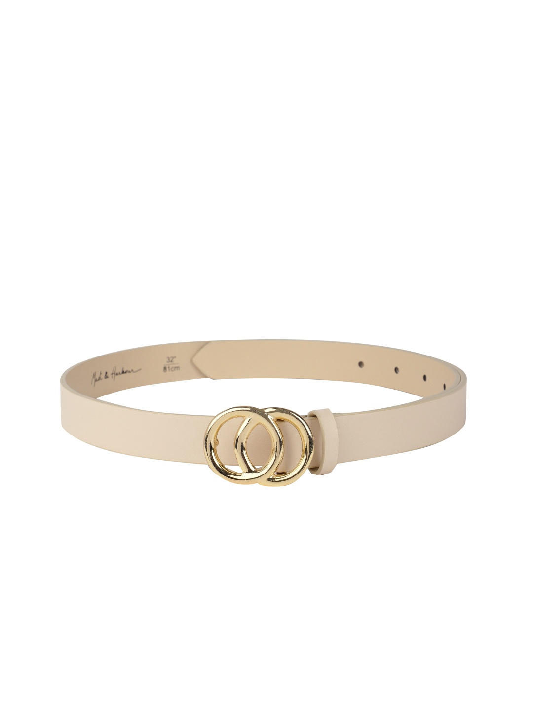 

Mast & Harbour Women Beige Solid Belt