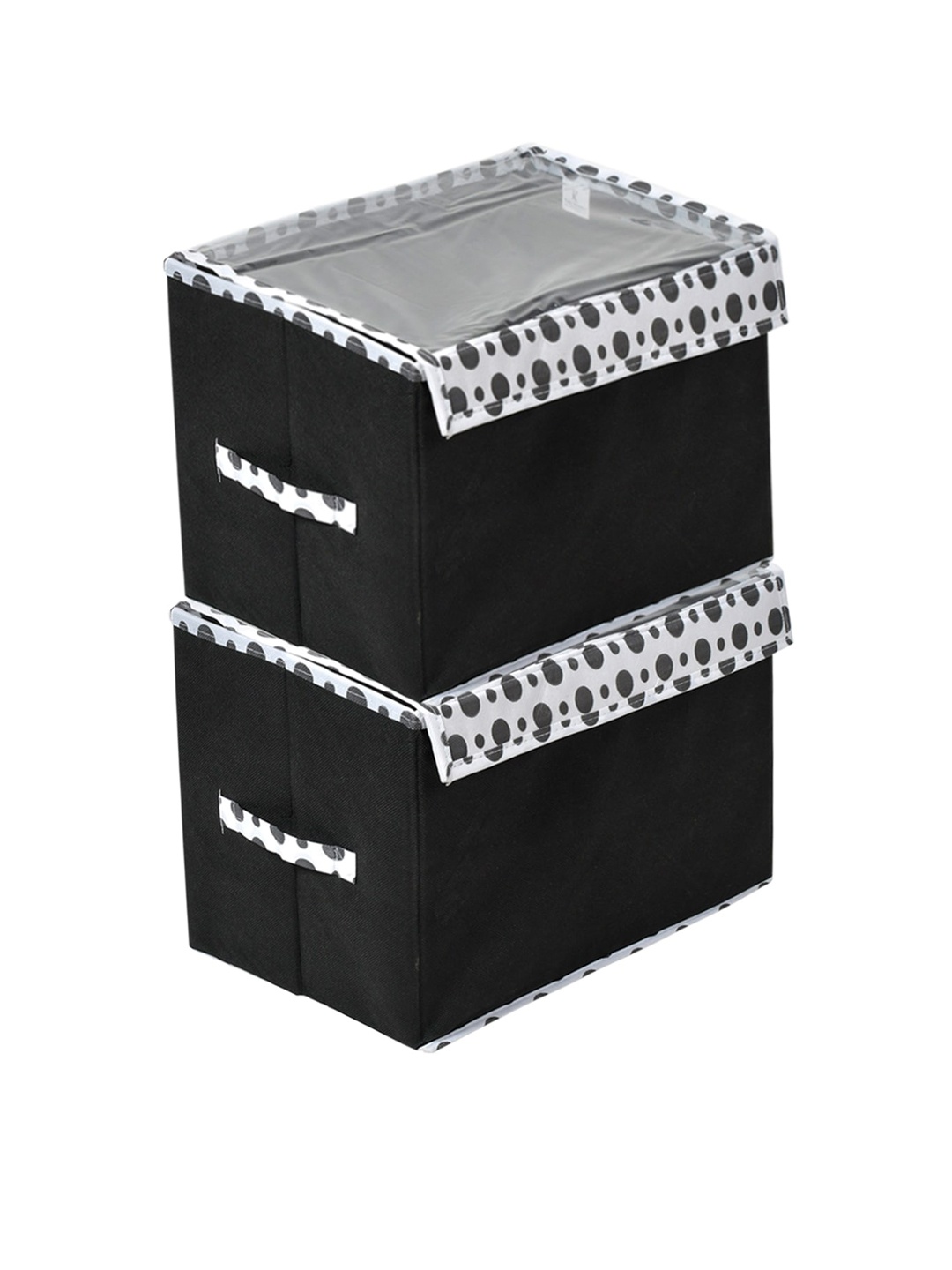 

Kuber Industries Set Of 2 Black & White Solid Multipurpose Organisers