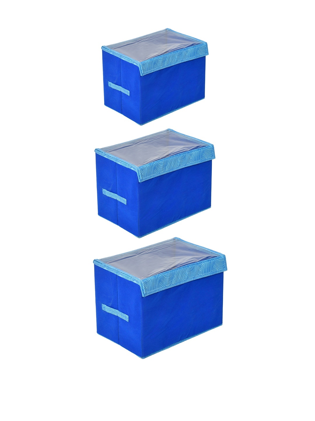 

Kuber Industries Set Of 3 Closet Organizers, Blue