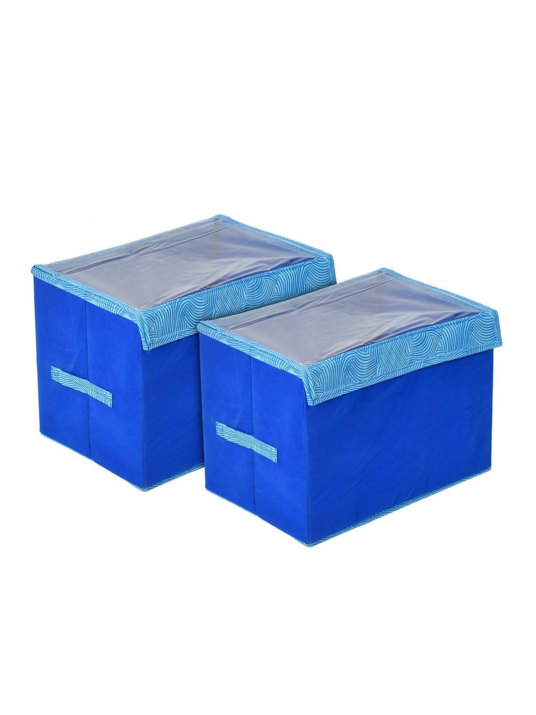 

Kuber Industries Set Of 2 Closet Organisers With Lid, Blue