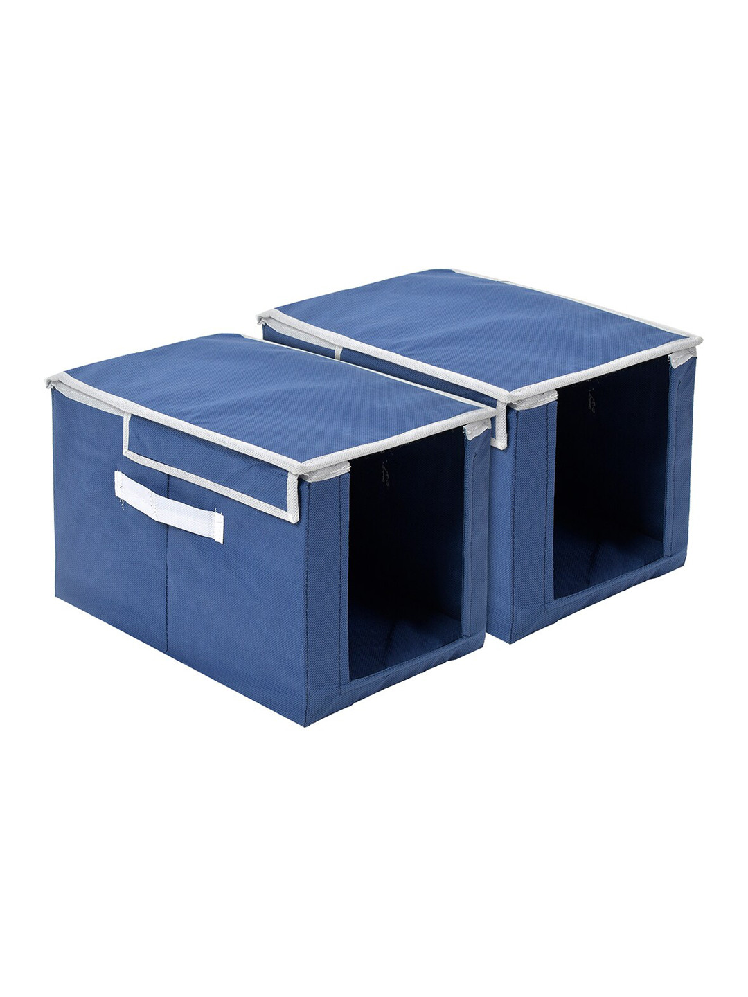 

Kuber Industries Set Of 2 Wardrobe Organizers With Lid, Blue